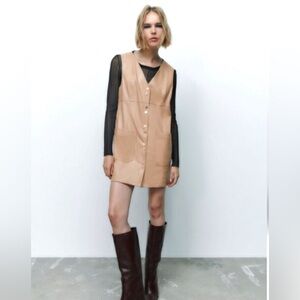 Zara Camel Jumper with Pockets